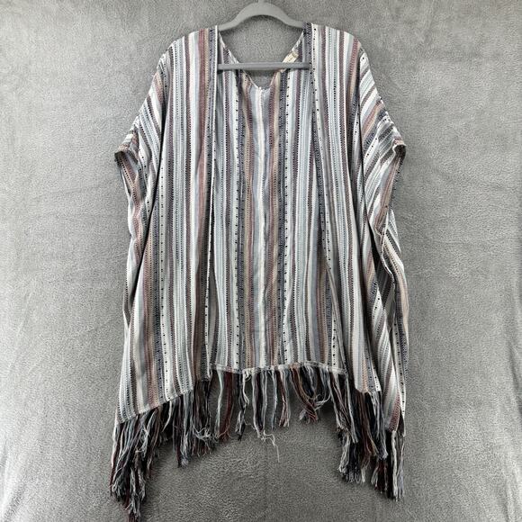 Altar'd State Sweaters - altard state Cardigan Womens L Brown Striped Open Front Woven Boho Western